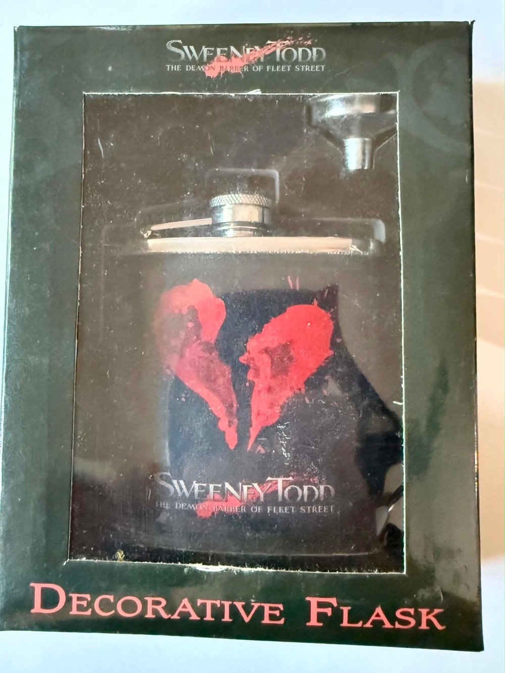 The Sweeney Todd Movie Decorative Metal Flask New NOS MIB 2007 NECA